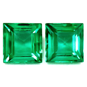 1.85 cttw. Emerald Square Matched Pair, AAA Quality